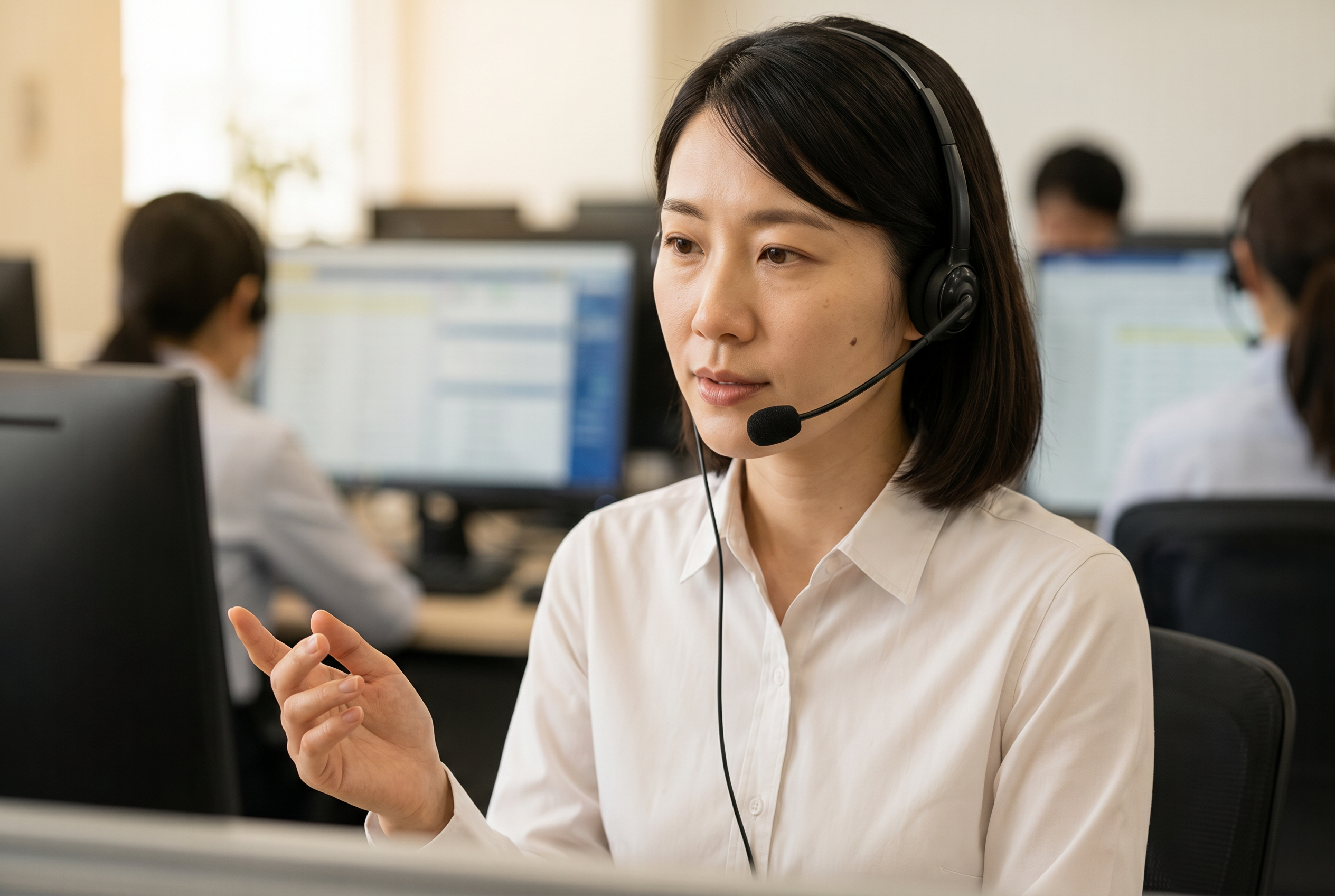 Ms. Sakurai at call centre