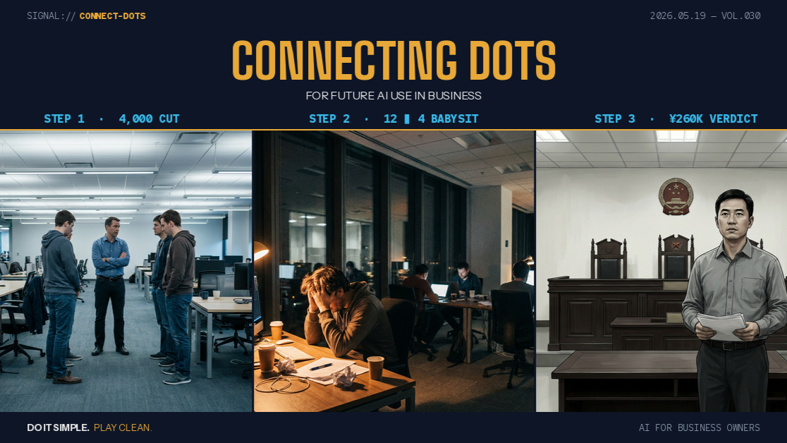 Vol.030 — Connecting Dots for Future AI Use for Business newsletter cover